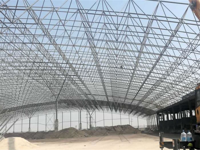 河源钢厂料仓网架工程